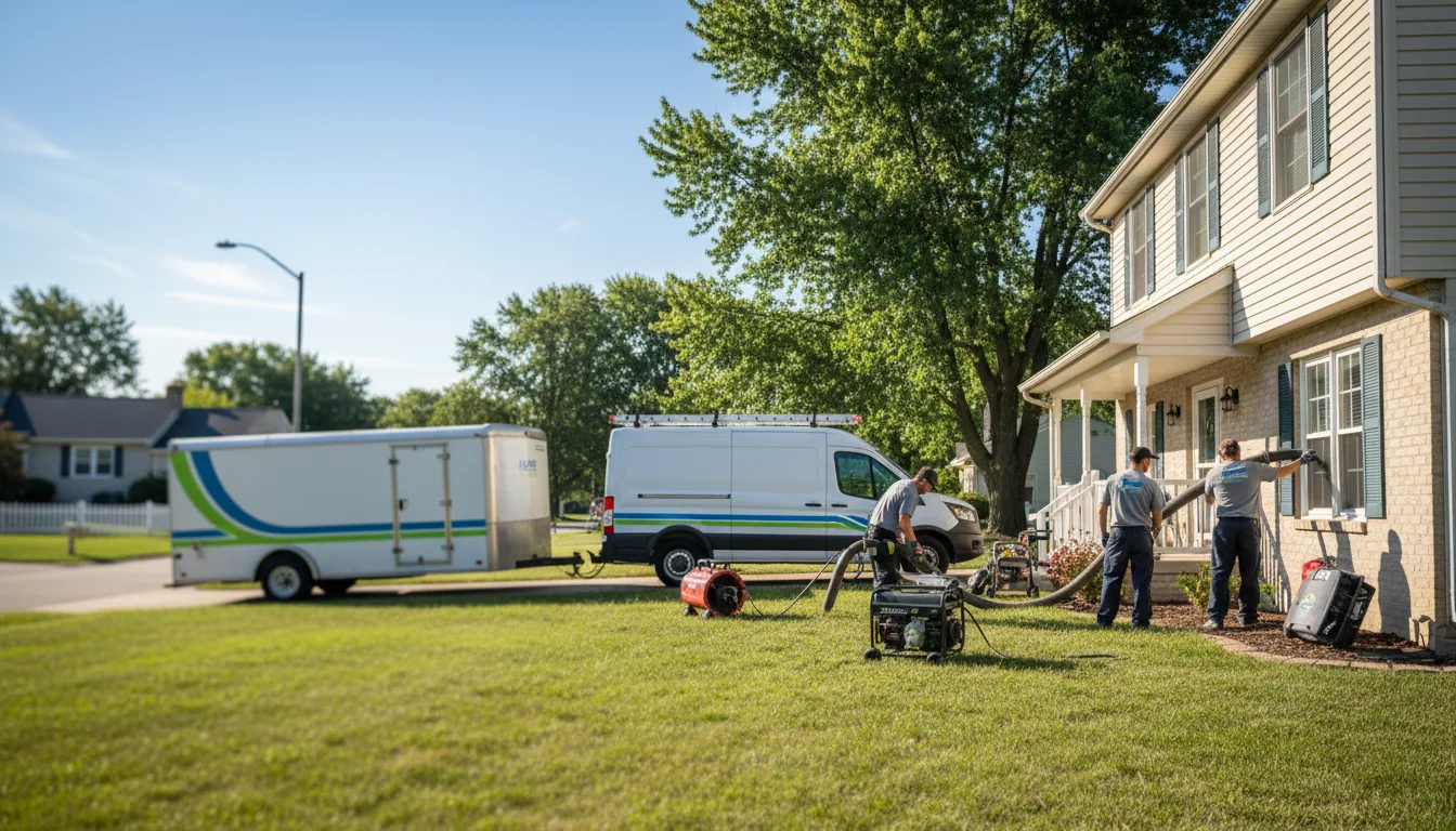 Flooded Basement Restoration And Cleanup With Repair in Saybrook, IL near me